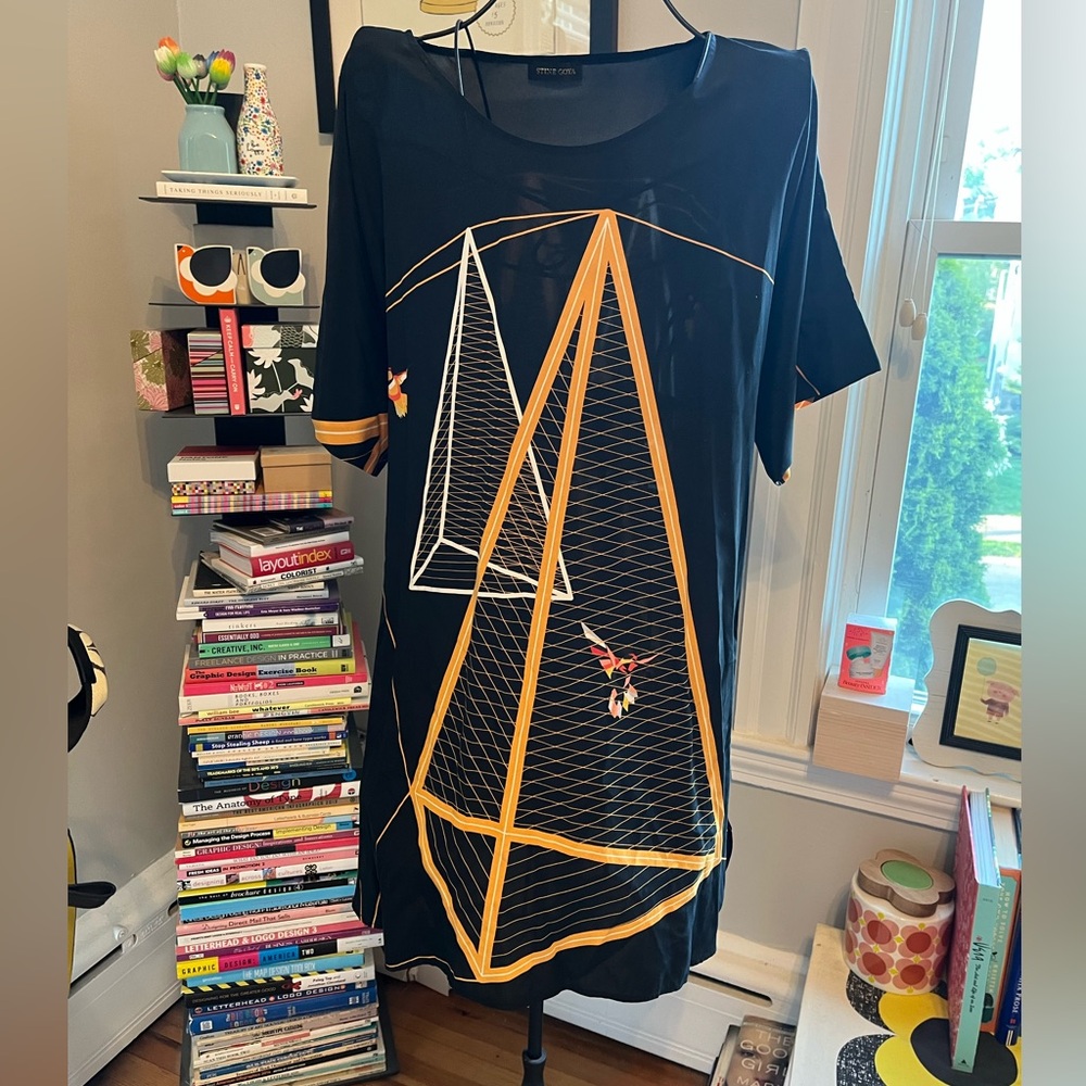 STINA GOYA GEOMETRIC PATTERN DRESS